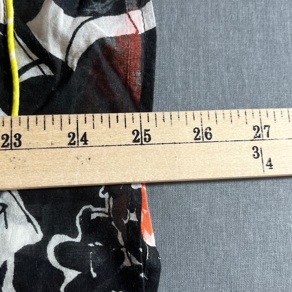 Lafayette 148 Blouse Womens Size 4 Multicolor Floral‎ 3/4 Sleeves V-Neck Casual - Picture 8 of 9